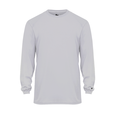 Badger Sport B-Core L/S Tee (410400-002404), Color 'Silver'